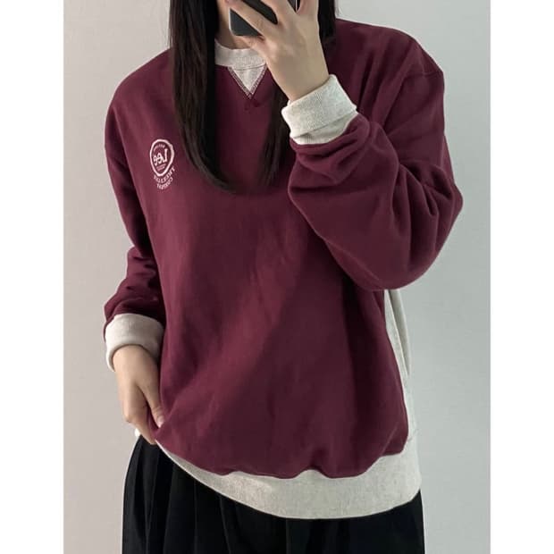 Lee 맨투맨(버건디) M사이즈