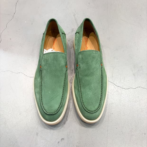 (정품/새상품) SANTONI 산토니 남성 그린 스웨이드 디트로이트 로퍼