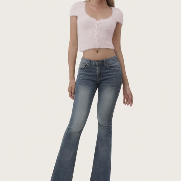 클리시어 로우라이즈 청바지