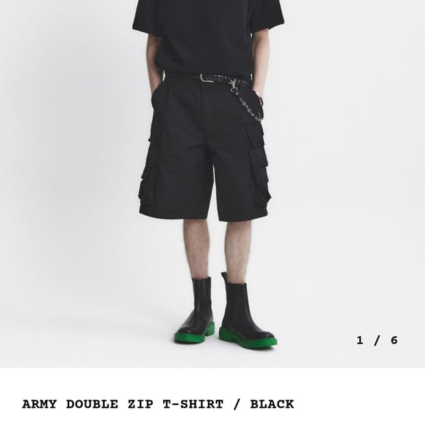 100 L) 이스트로그 아미 더블 집 반팔 티셔츠