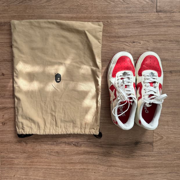 OG 베이프 스타 스니커즈 레드 265mm