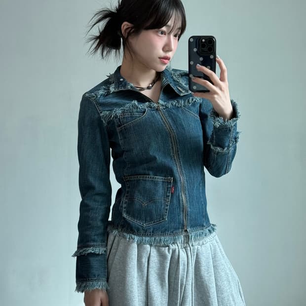 리바이스 데미지 데님 자켓