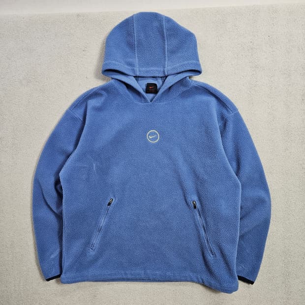 00s 나이키 센터 로고 플리스 후드 L