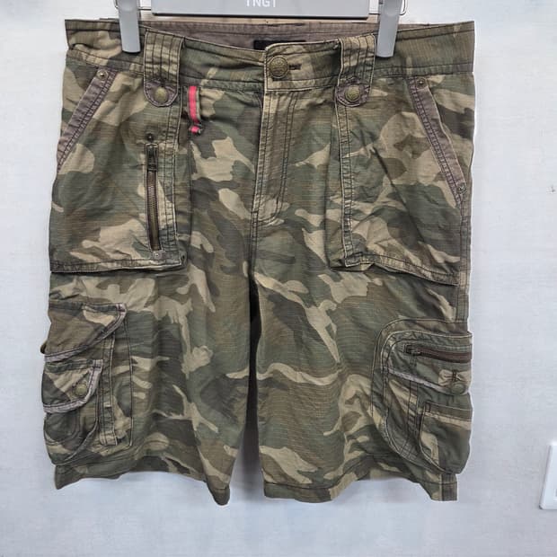에드윈 올드스쿨 빈티지 립스타 멀티포켓 카모 카고반바지 34 35 