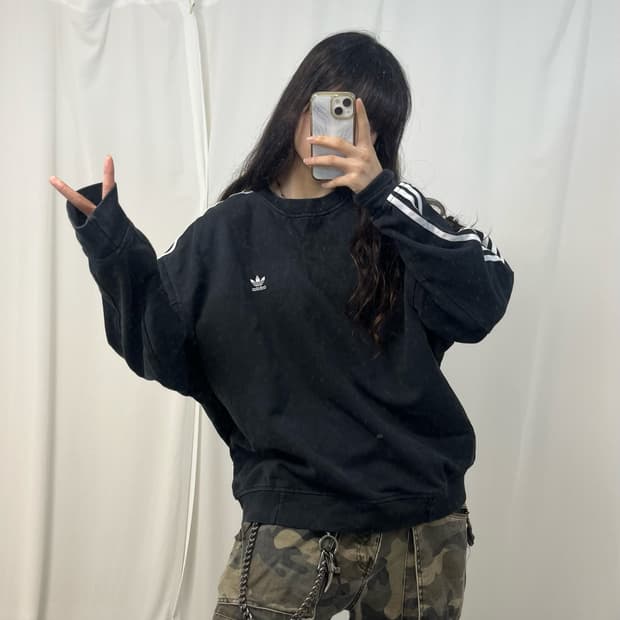 Adidas black Firebird sweatshirt