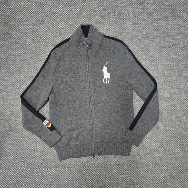 폴로랄프로렌 그레이 집업 니트 가디건