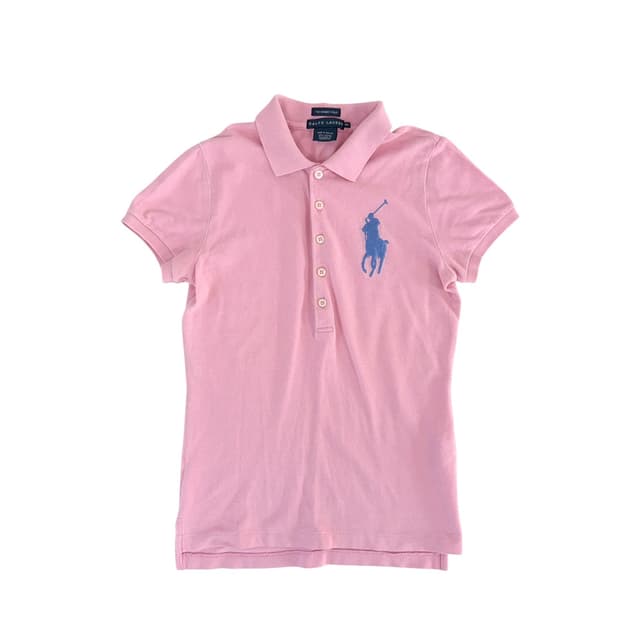 폴로 빅포니 핑크 반팔 카라티 xs
