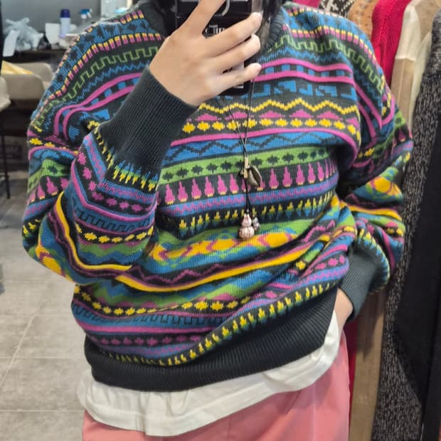 [NO.9]  에스닉풍 빈티지 니트