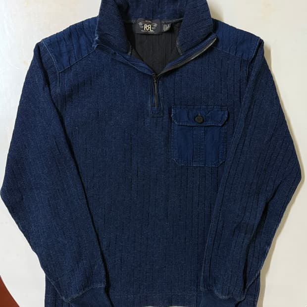 RRL 더블알엘 CPO 하프집업 풀오버 스웨터 M