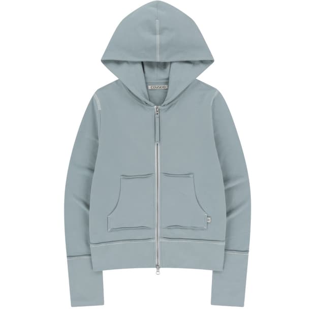 코이세이오 스티치 후드집업 스카이블루