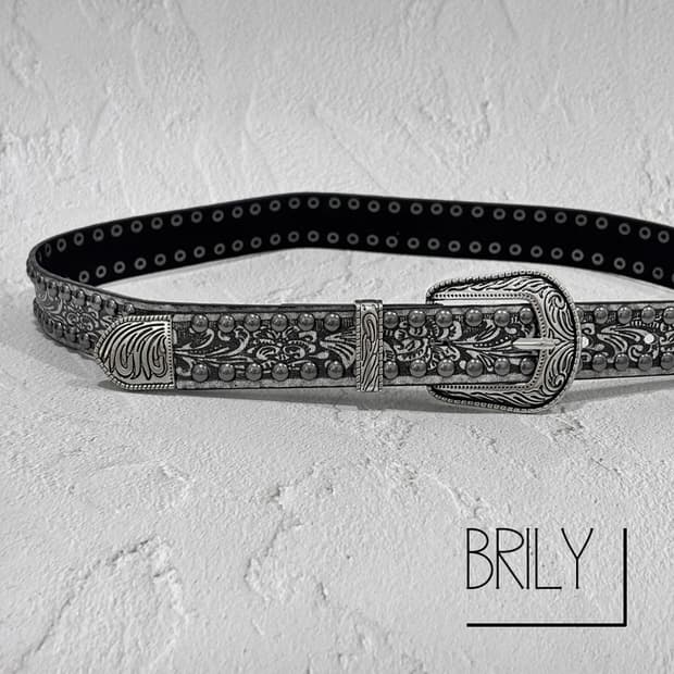 [Unisex] BIN2 엔틱 에스닉 클래식 웨스턴 가죽 벨트