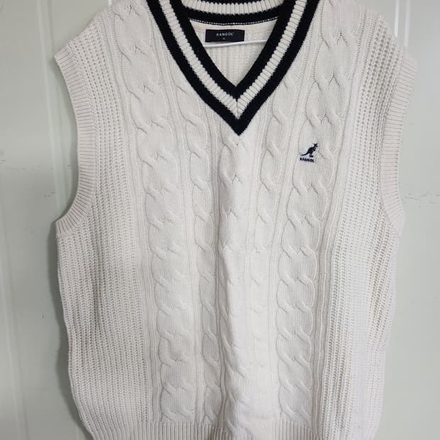 캉골 니트 베스트 아이보리 XL