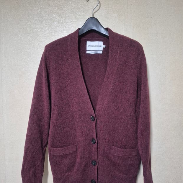 캘빈클라인진 셰틀랜드 울 가디건