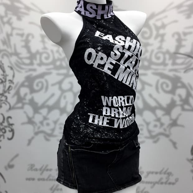 Punk halter sleeveless