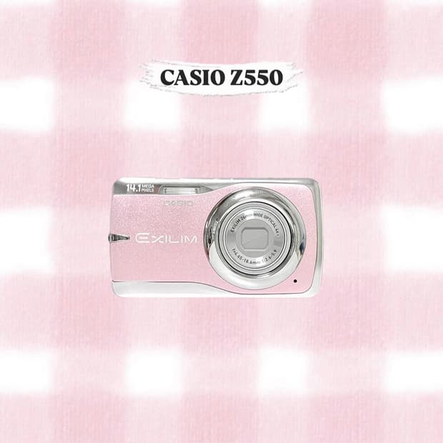 카시오 엑슬림 Z550 베이비핑크 빈티지디카