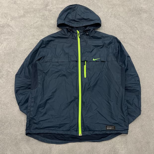 105 나이키 바람막이 후드집업 네이비/형광