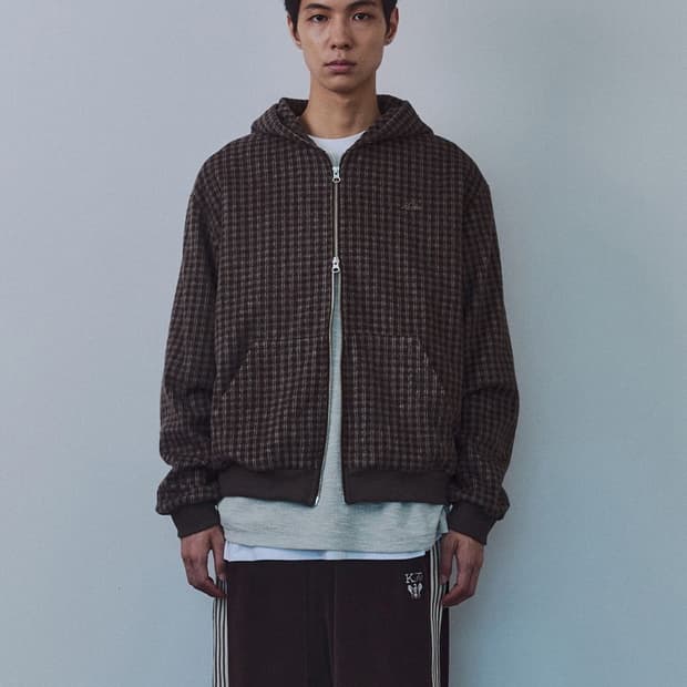 Kijun hairy hoodie zip-up