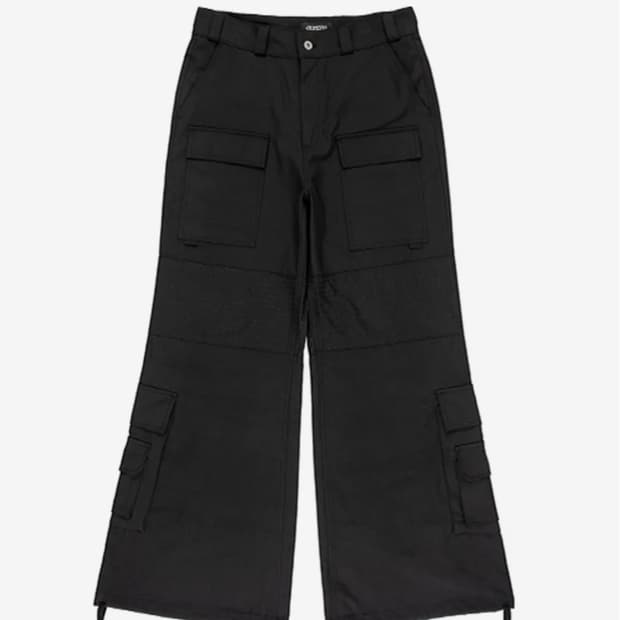 SOC Cargo Wide Flare Trousers - Black M
