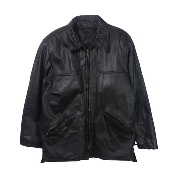 빈티지 소가죽 라이더 자켓 XL