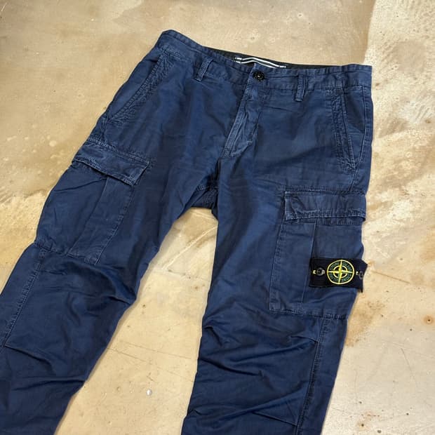 W30 스톤아일랜드 네이비 카고 조거 팬츠