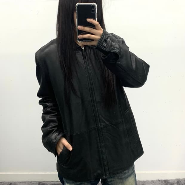 캘빈클라인 램스킨 00s 싱글 바이커