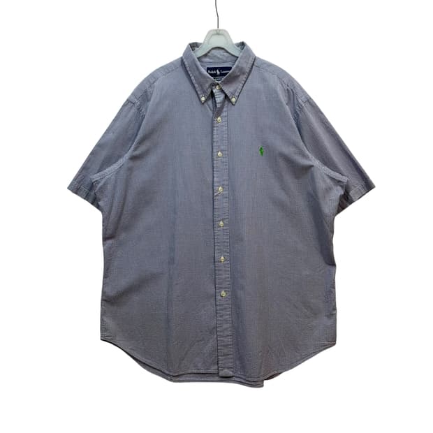 Polo Navy Mini Check Shirt