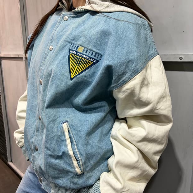 80s American Vintage denim varsity jk