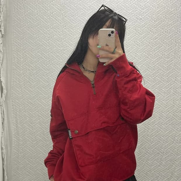 참스 워크웨어 아방핏 바람막이 반집업 아노락  XL C06807