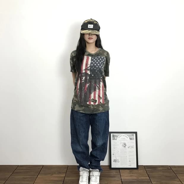 Denim & Supply RL Camo Flag Graphic Tee