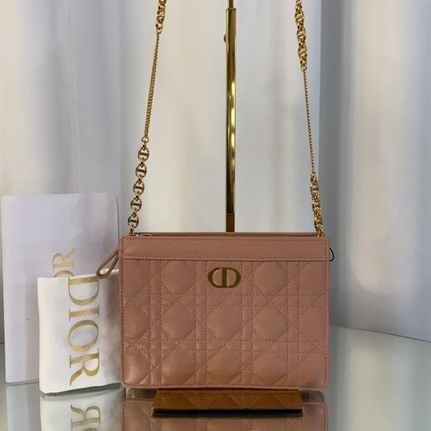[정품] 디올 카로 체인 파우치 크로스백