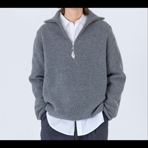 구매) 벨리에 하프집업 그레이 