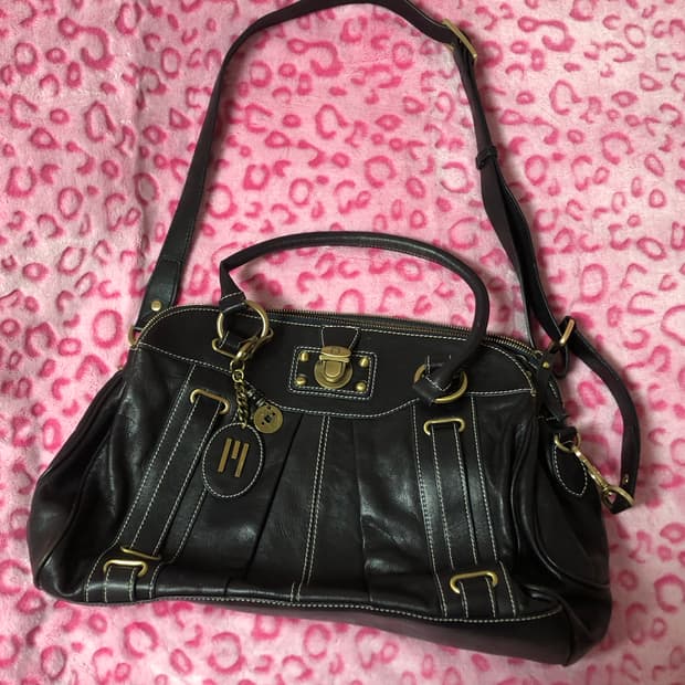 빈티지 갸루 레더 가죽 스티치 크로스백 토트백 