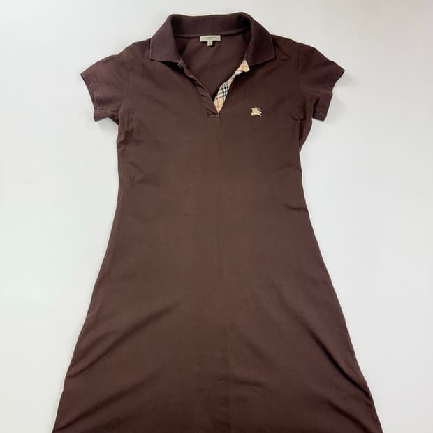 버버리 라인원피스 브라운