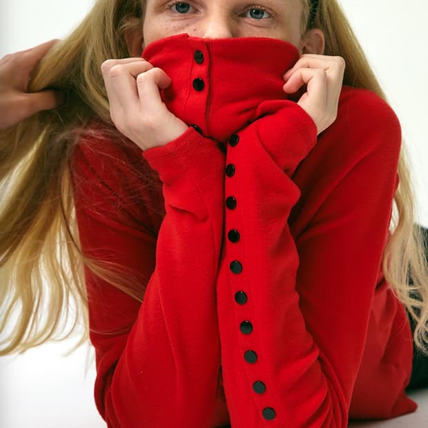  김미더영 구해요 G_BRUSHED BUTTON TOP 