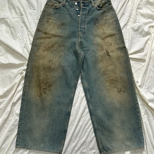 아크네스튜디오 슈퍼 배기핏 진 2023 미드 블루