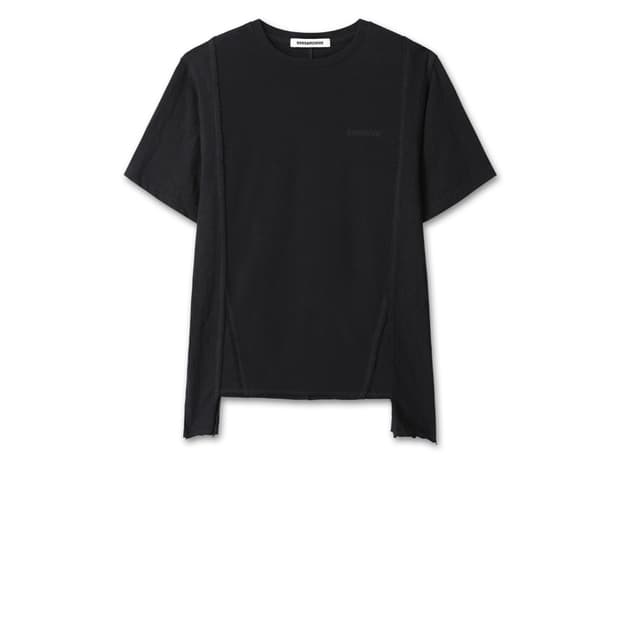 Deconstructed Slub Tee 블랙 사이즈1