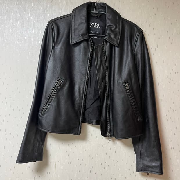 자라 정품 소가죽 자켓 