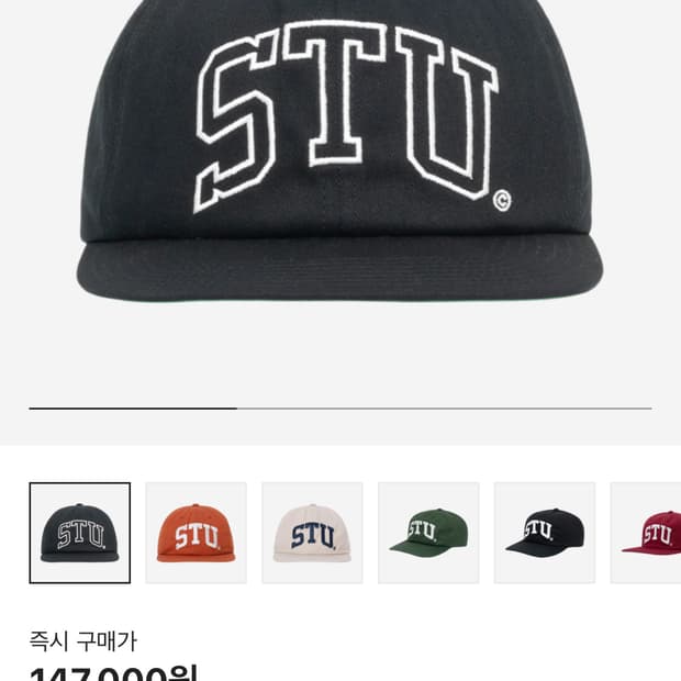 스투시  스투 아치 스트랩백 캡