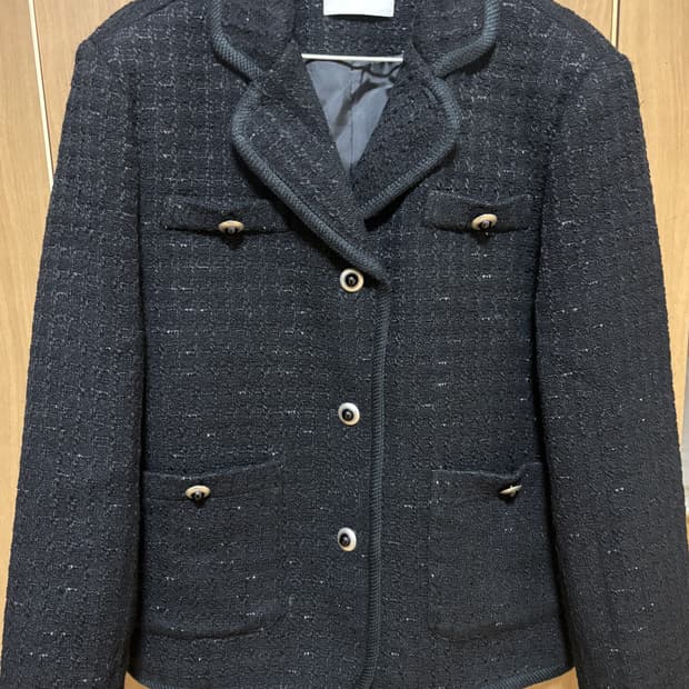 에이치모드 트위드 자켓 블랙