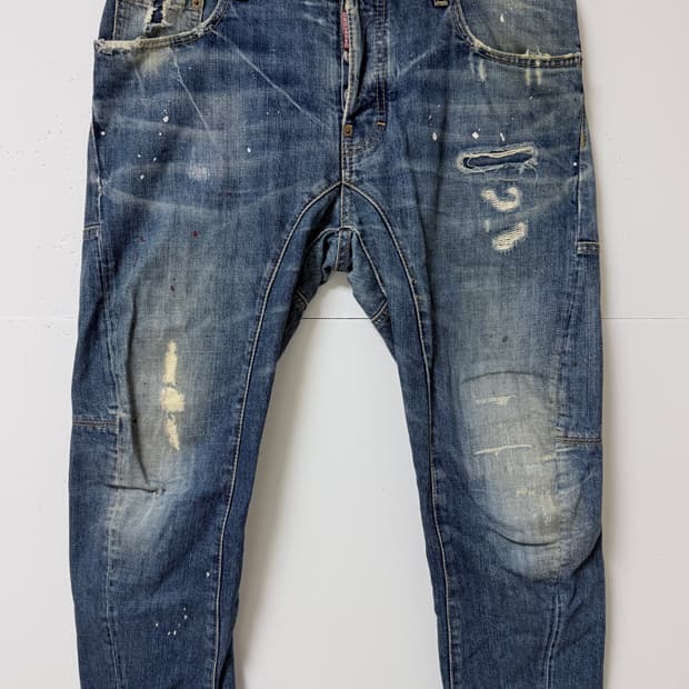 💙 DSQUARED2 디스퀘어드2 DSQUARED2 페인트 워싱 디스트