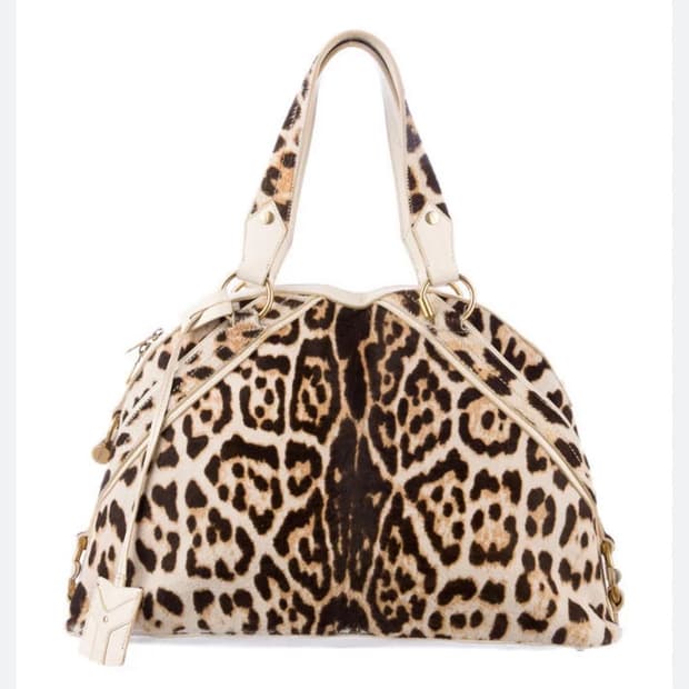 입생로랑 뮤즈백 스노우 레오파드 XL