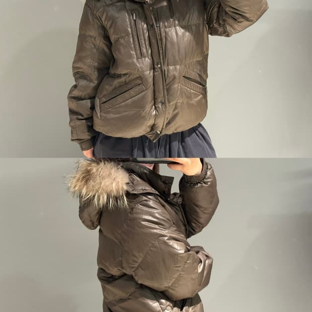 pocket detail fur hood padding