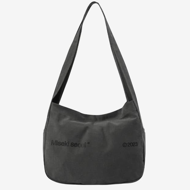 미세키서울 Cotton big crossbag CHARCOAL