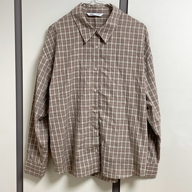 스파오 체크셔츠 L