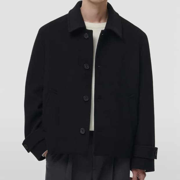 25fw 무신사 울 블렌드 오버사이즈 쇼트 발마칸 코트 XL 블랩