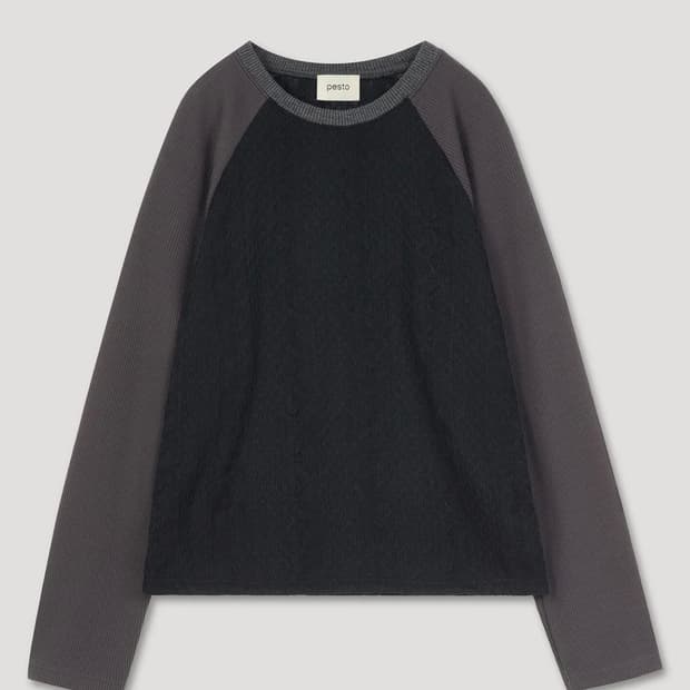 페스토 pesto TWIST T-SHIRT BLACK 롱슬리브 니트