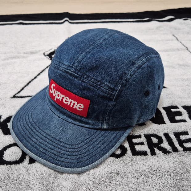 (os) 슈프림 데님 캠프캡 모자 18ss 
Supreme DENIM