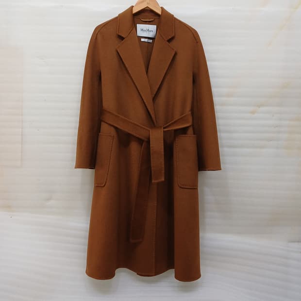 정품 막스마라 순 캐시미어 벨트 롱 코트 여성 M L 훌륭 사랑봉봉