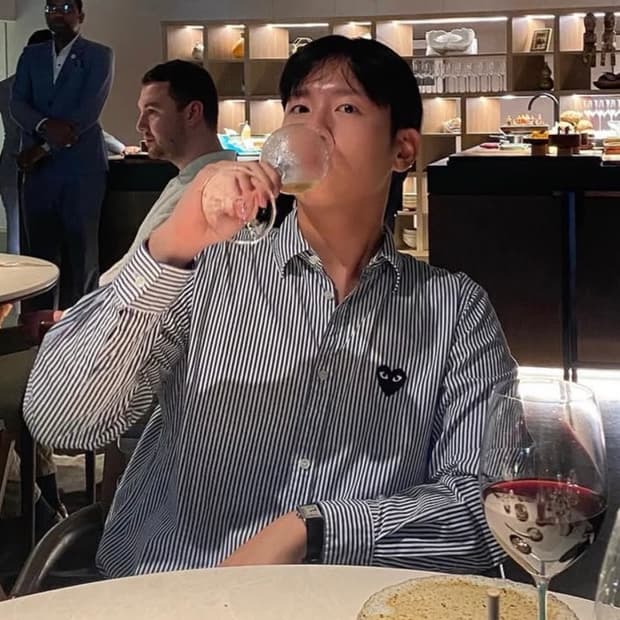 정품) 꼼데가르송 스트라이프 셔츠 m