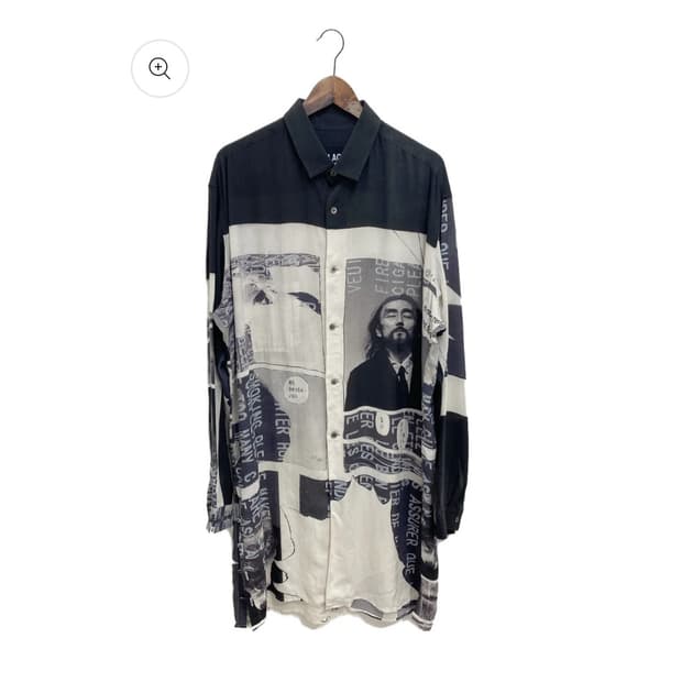 요지야마모토 블랙스캔들 사이드 버튼 셔츠